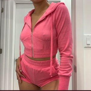 Kiki the Brand Pink Terry Two Piece Set